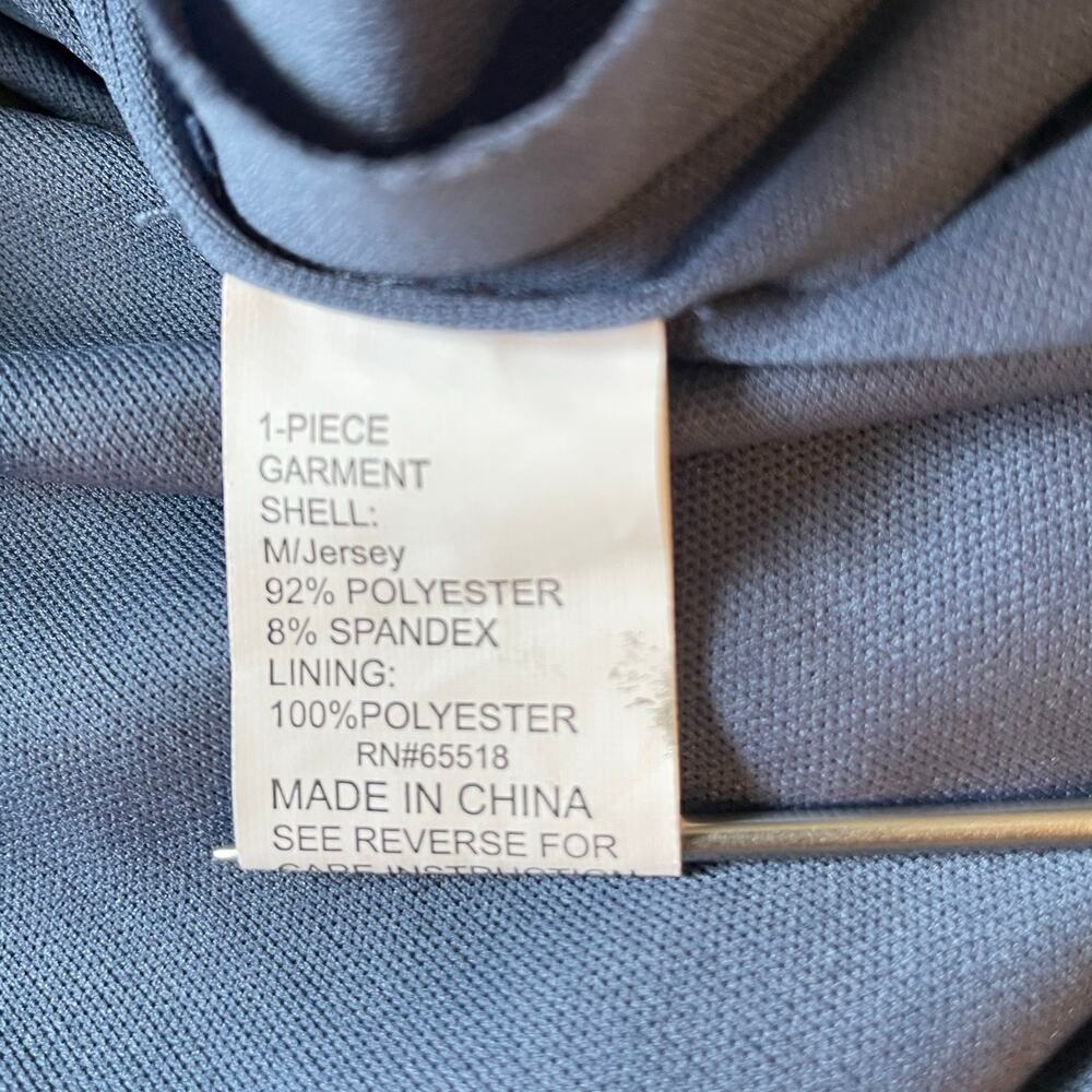 Patra Special Occasion Dress Sz 6 Blue Tiered Beaded V-Neck Sleeveless Elegant - Picture 8 of 11